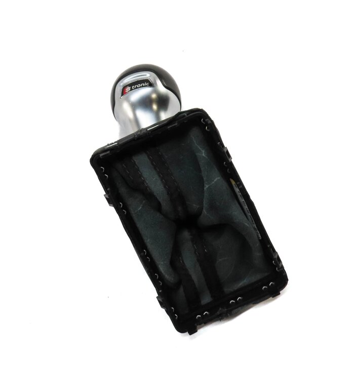 2015 AUDI A3 (8V) FLOOR SHIFTER LEVER HANDLE & BOOT (BLACK & SILVER STronic)