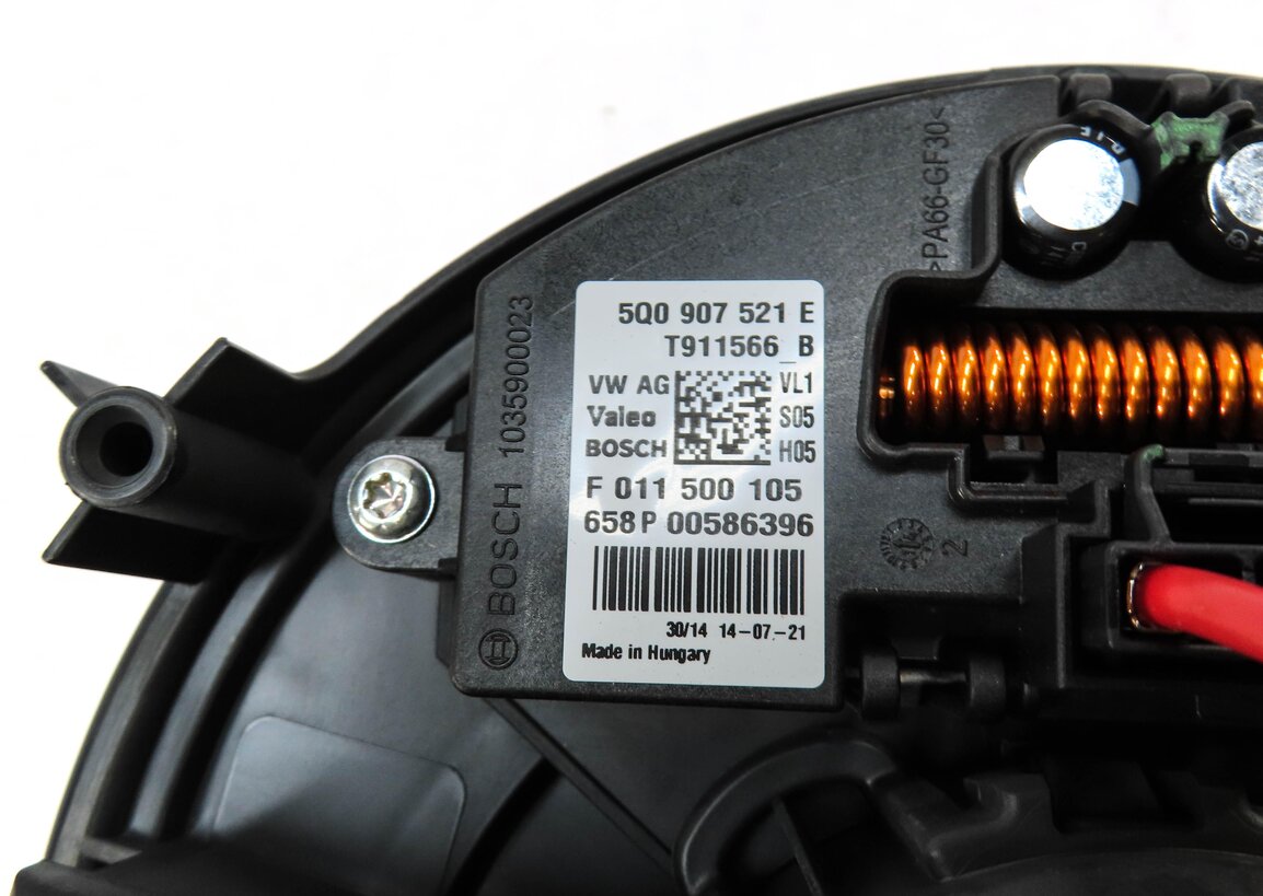 Thumbnail 6: 2015-2018 VW GOLF GTI / AUDI A3 S3 RS3 (8V) FRONT HEATER A/C BLOWER FAN MOTOR