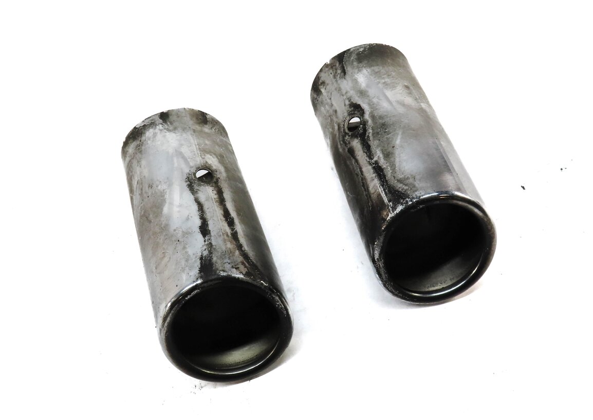 2015 AUDI A3 (8V) 2.0L TURBO LEFT & RIGHT MUFFLER EXHAUST TIP SET 2 (SILVER)