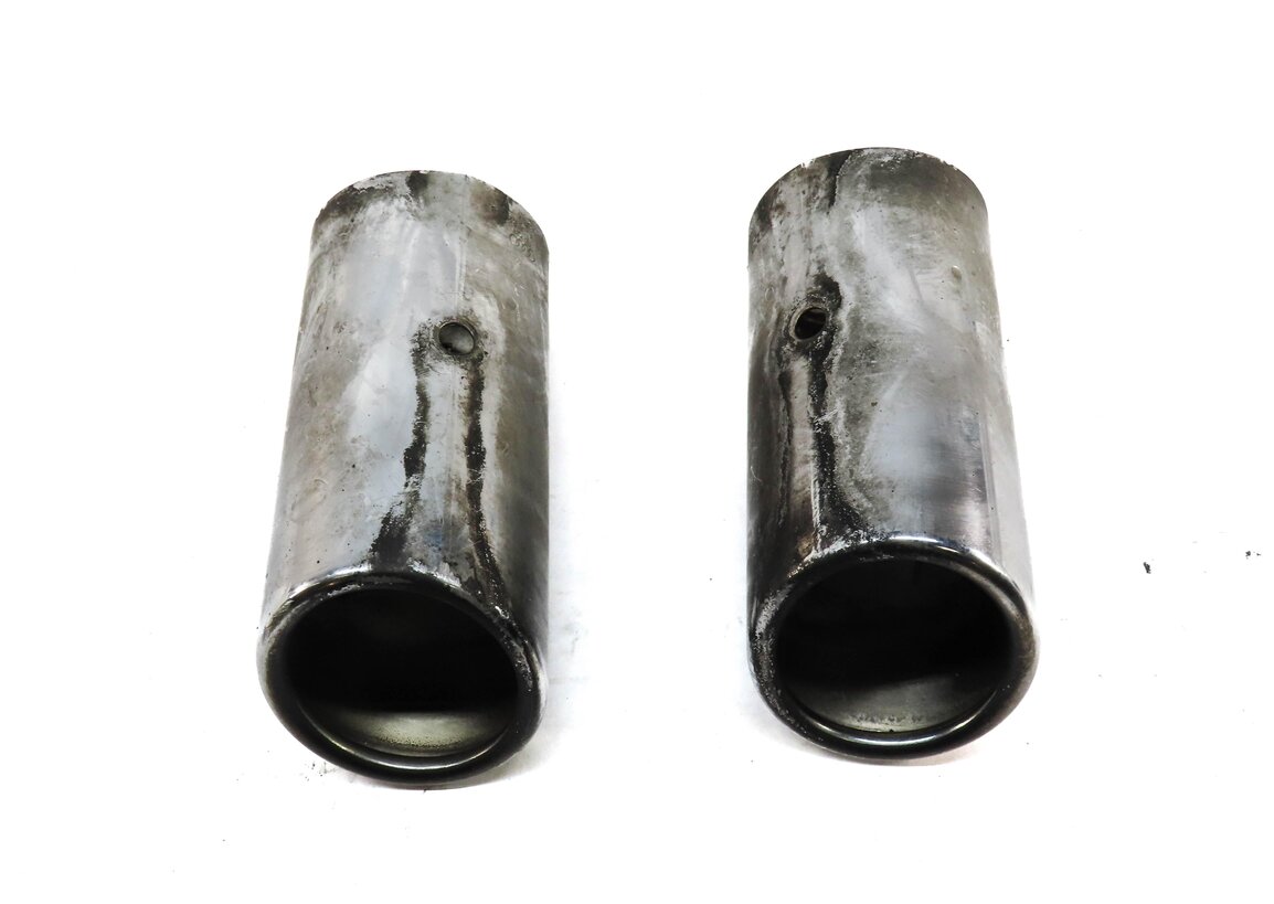Thumbnail 2: 2015 AUDI A3 (8V) 2.0L TURBO LEFT & RIGHT MUFFLER EXHAUST TIP SET 2 (SILVER)