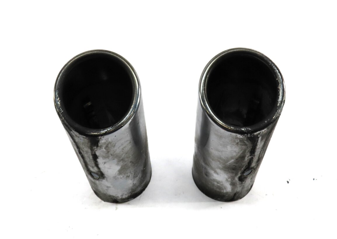 Thumbnail 4: 2015 AUDI A3 (8V) 2.0L TURBO LEFT & RIGHT MUFFLER EXHAUST TIP SET 2 (SILVER)