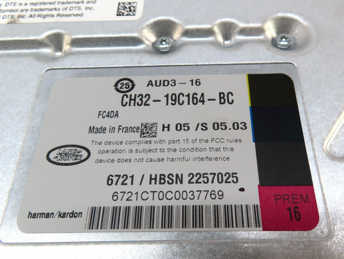 Thumbnail 6: 12-14 LAND ROVER LR4 RANGE ROVER SPORT (L320) HARMAN KARDON AMPLIFIER 1280 WATT