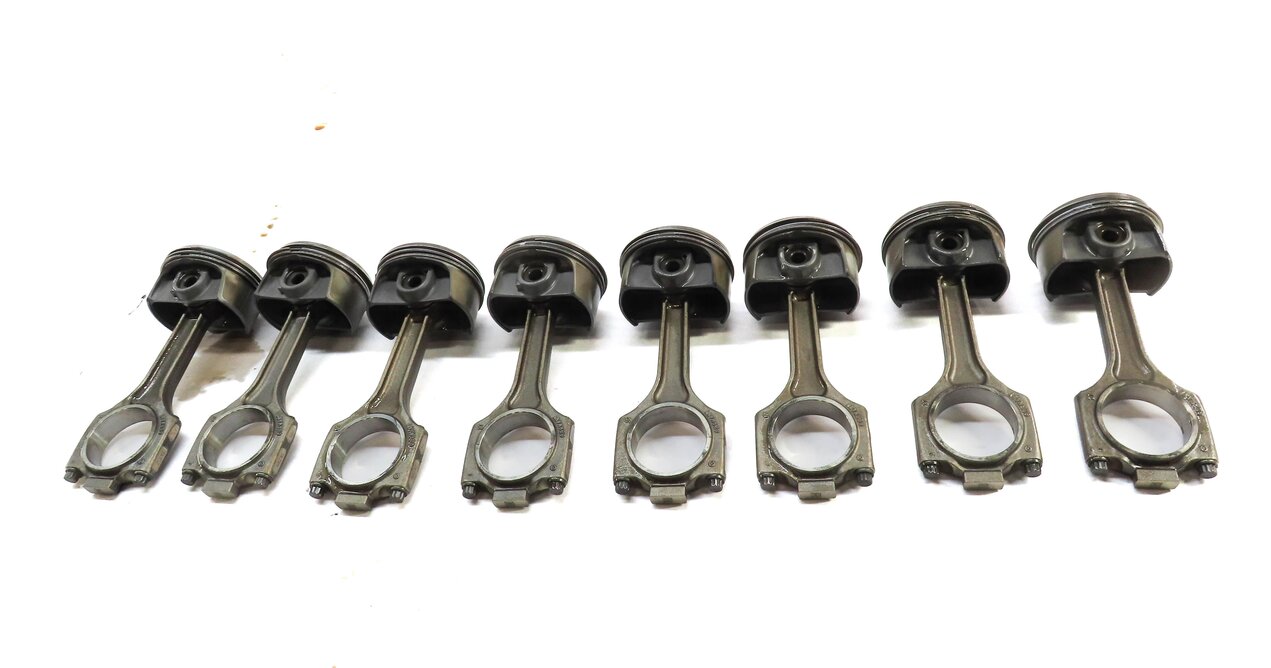 Thumbnail 4: 2008-2012 PORSCHE CAYENNE PANAMERA (957 970 G1) 4.8L TURBO PISTON w/ ROD SET-8