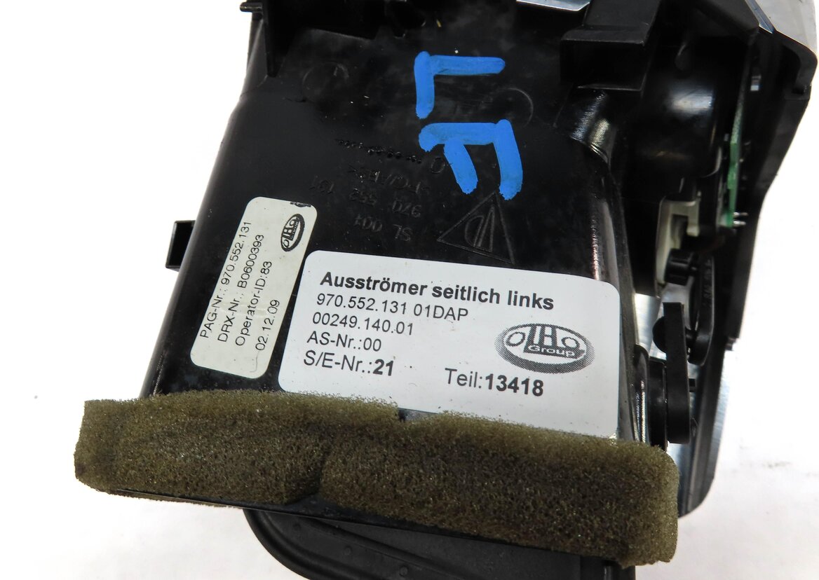 Thumbnail 5: 2010 PORSCHE PANAMERA (970 G1) FRONT LEFT DRIVER OUTER DASH HEATER A/C AIR VENT