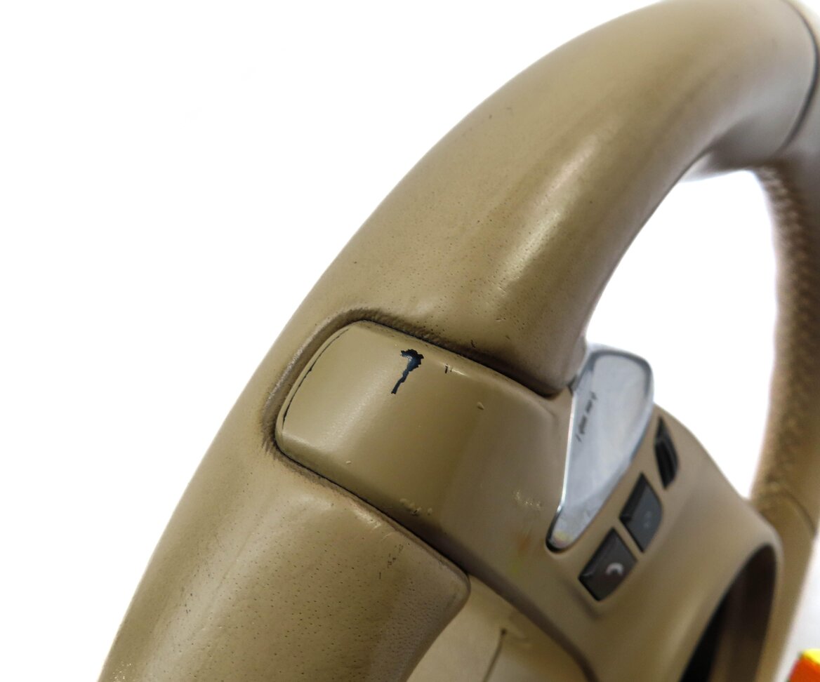 Thumbnail 6: 10-16 PORSCHE CAYENNE PANAMERA (958 970) 3-SPOKE STEERING WHEEL w/ PADDLE BEIGE