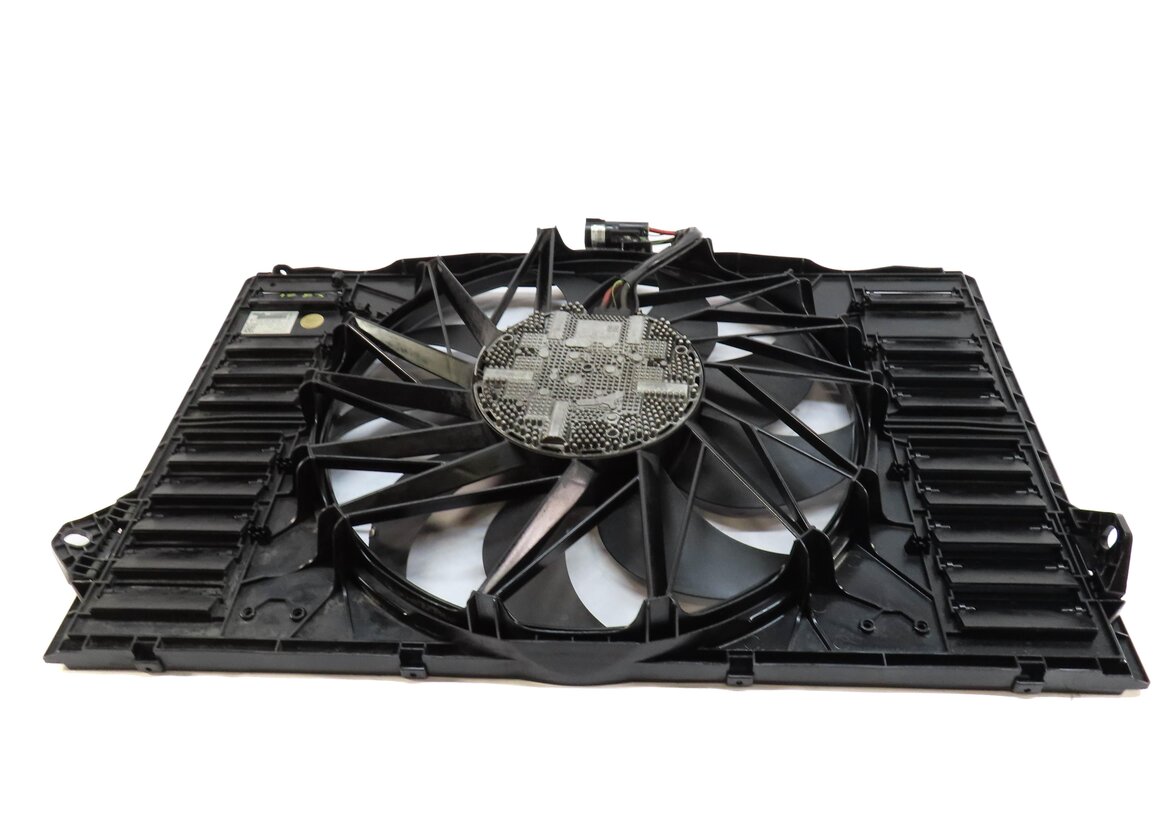 Thumbnail 4: 10-16 PORSCHE PANAMERA (970 G1) 4.8L TURBO RADIATOR COOLING FAN MOTOR w/ SHROUD