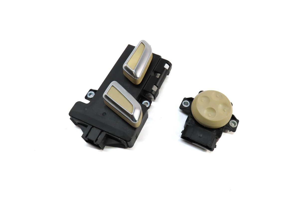 Thumbnail 1: 2014 AUDI A4 (B8 8K) FRONT LEFT DRIVER SEAT ADJUST SWITCH w/ LUMBAR (BEIGE)