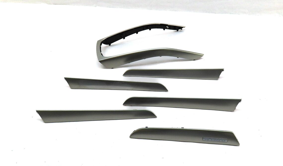 Thumbnail 2: 2014 AUDI A4 (B8 8K) DASH DOOR CONSOLE INTERIOR TRIM PANEL SET (ALUMINUM TRIGON)