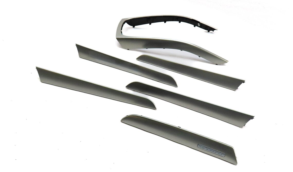 Thumbnail 3: 2014 AUDI A4 (B8 8K) DASH DOOR CONSOLE INTERIOR TRIM PANEL SET (ALUMINUM TRIGON)