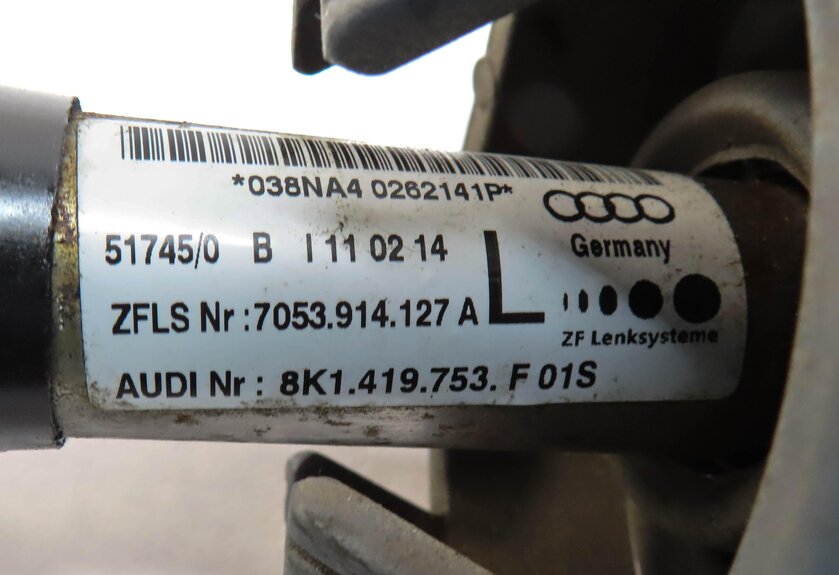 Thumbnail 5: 2014 AUDI A4 (B8 8K) AWD - STEERING COLUMN SHAFT U-JOINT COUPLER LINKAGE SHAFT
