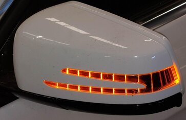 Thumbnail 2: 11-14 MERCEDES E300 E350 E550 (W212) LEFT AUTODIM BLIND SPOT DOOR MIRROR (WHITE)