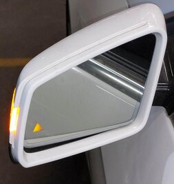 Thumbnail 3: 11-14 MERCEDES E300 E350 E550 (W212) LEFT AUTODIM BLIND SPOT DOOR MIRROR (WHITE)