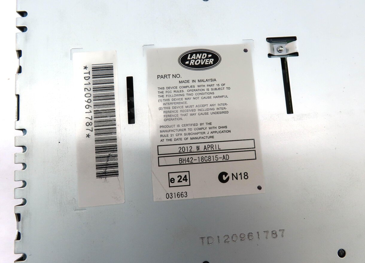 Thumbnail 4: 2012 RANGE ROVER (L322) AM FM RADIO RECEIVER CONTROL MODULE BH4218C815AD
