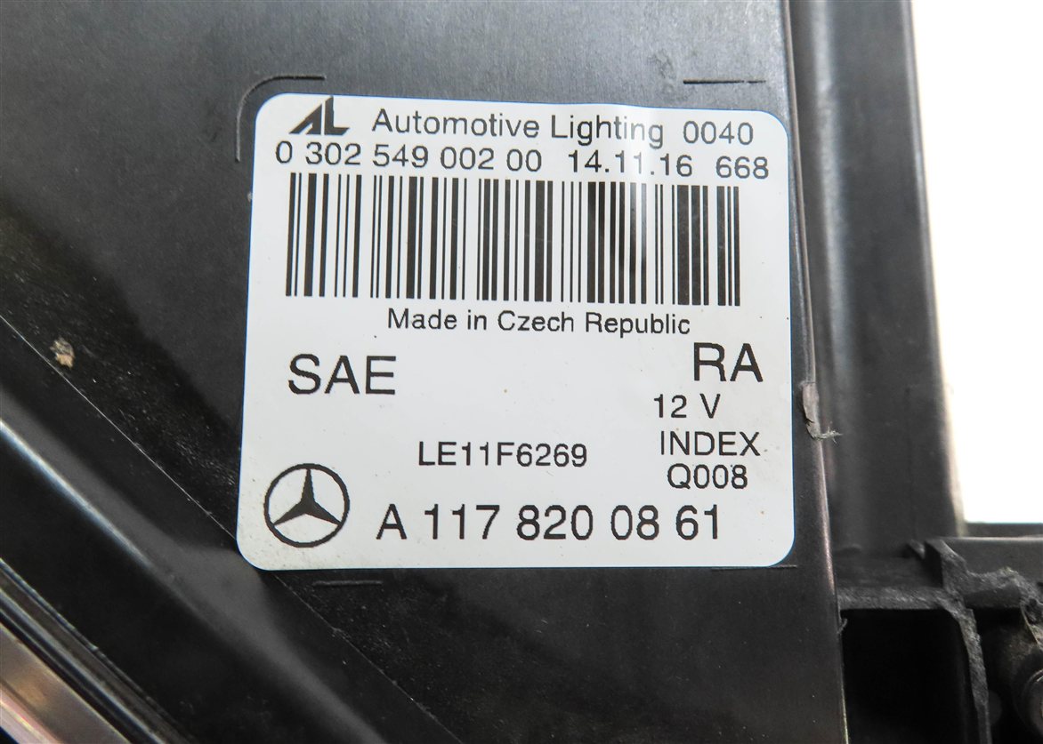 Thumbnail 6: 2014-2019 MERCEDES CLA250 (C117) RIGHT PASSENGER HALOGEN HEADLIGHT LIGHT LAMP