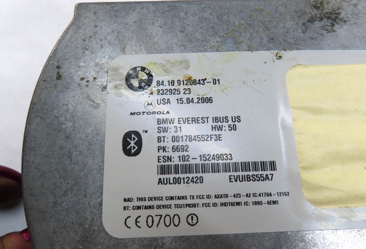 Thumbnail 4: 2006 BMW Z4 (E85) BLUETOOTH TELEMATICS COMMUNICATION CONTROL MODULE