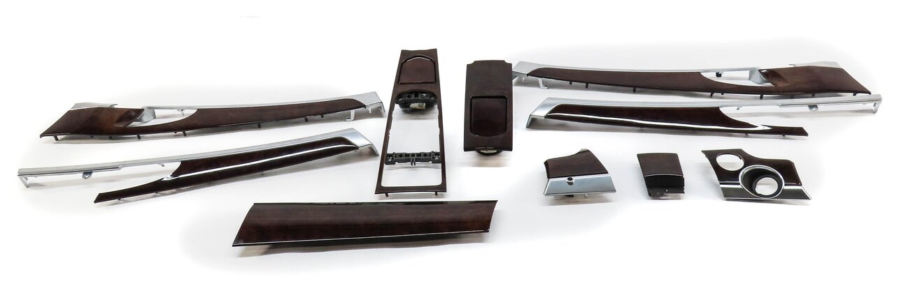 Thumbnail 1: 2010 PORSCHE PANAMERA (970 G1) INTERIOR WOOD GRAIN TRIM PANEL SET (WALNUT)