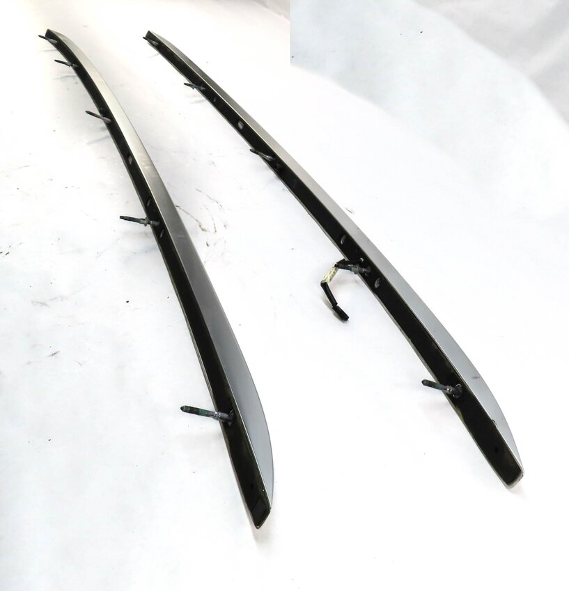 Thumbnail 4: 2017 AUDI Q7 4M ROOF RACK LEFT & RIGHT CARGO RAIL (FRONT TO BACK) SET 2 (SILVER)
