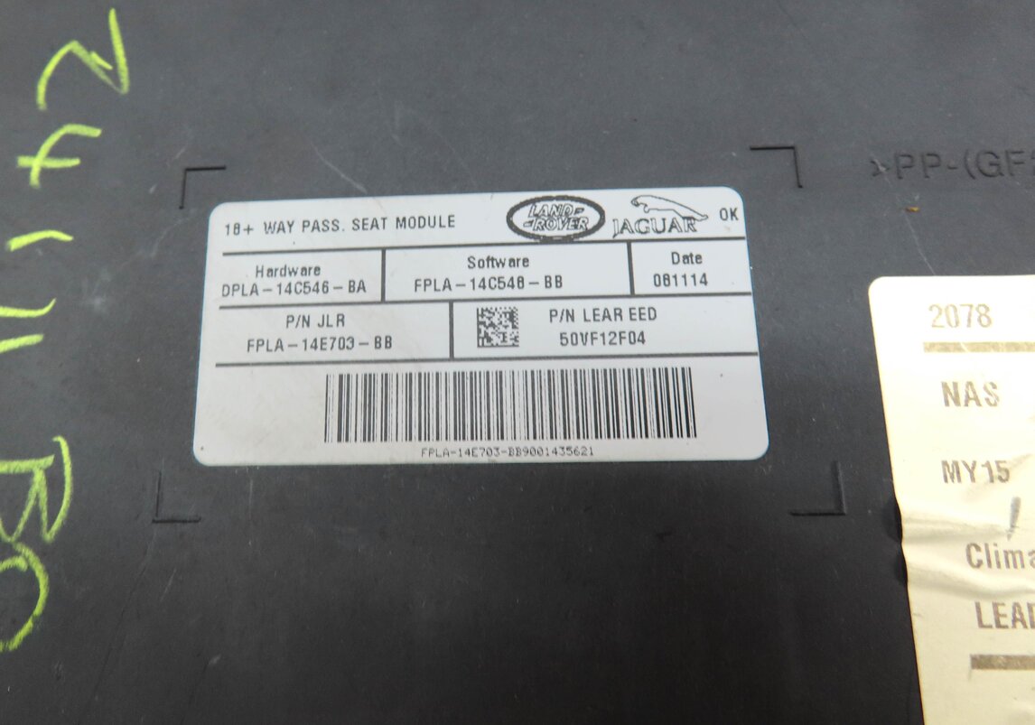 Thumbnail 5: 2015 RANGE ROVER SPORT (L494) FRONT RIGHT PASSENGER SEAT CONTROL MODULE