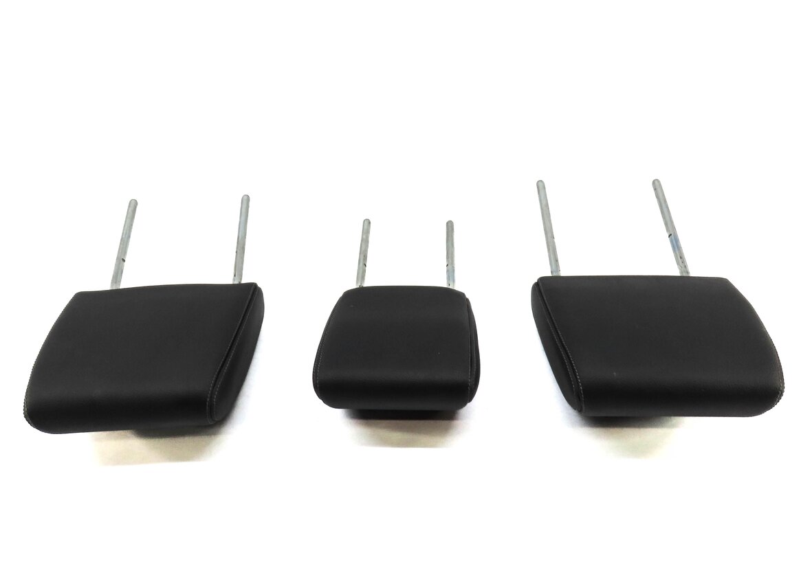 Thumbnail 3: 10-16 LAND ROVER LR4 REAR LEFT RIGHT CENTER 2ND ROW SEAT HEADREST SET 3 (BLACK)