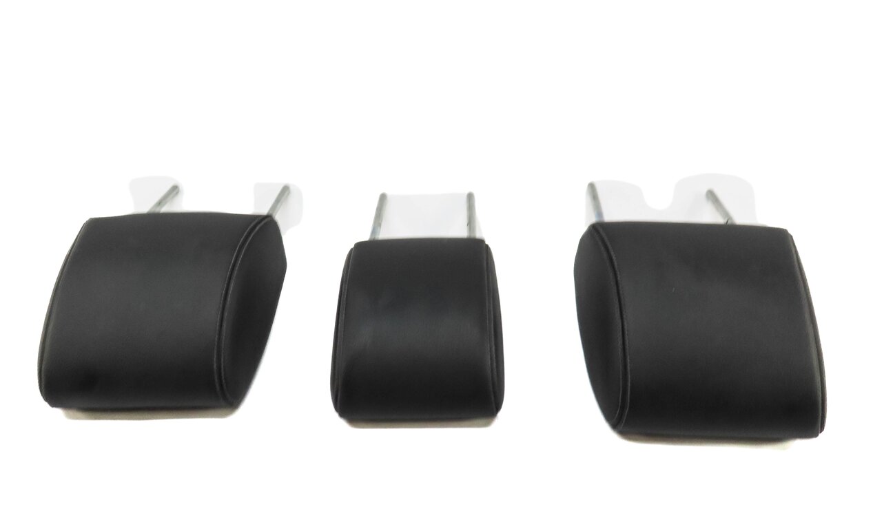 Thumbnail 4: 10-16 LAND ROVER LR4 REAR LEFT RIGHT CENTER 2ND ROW SEAT HEADREST SET 3 (BLACK)