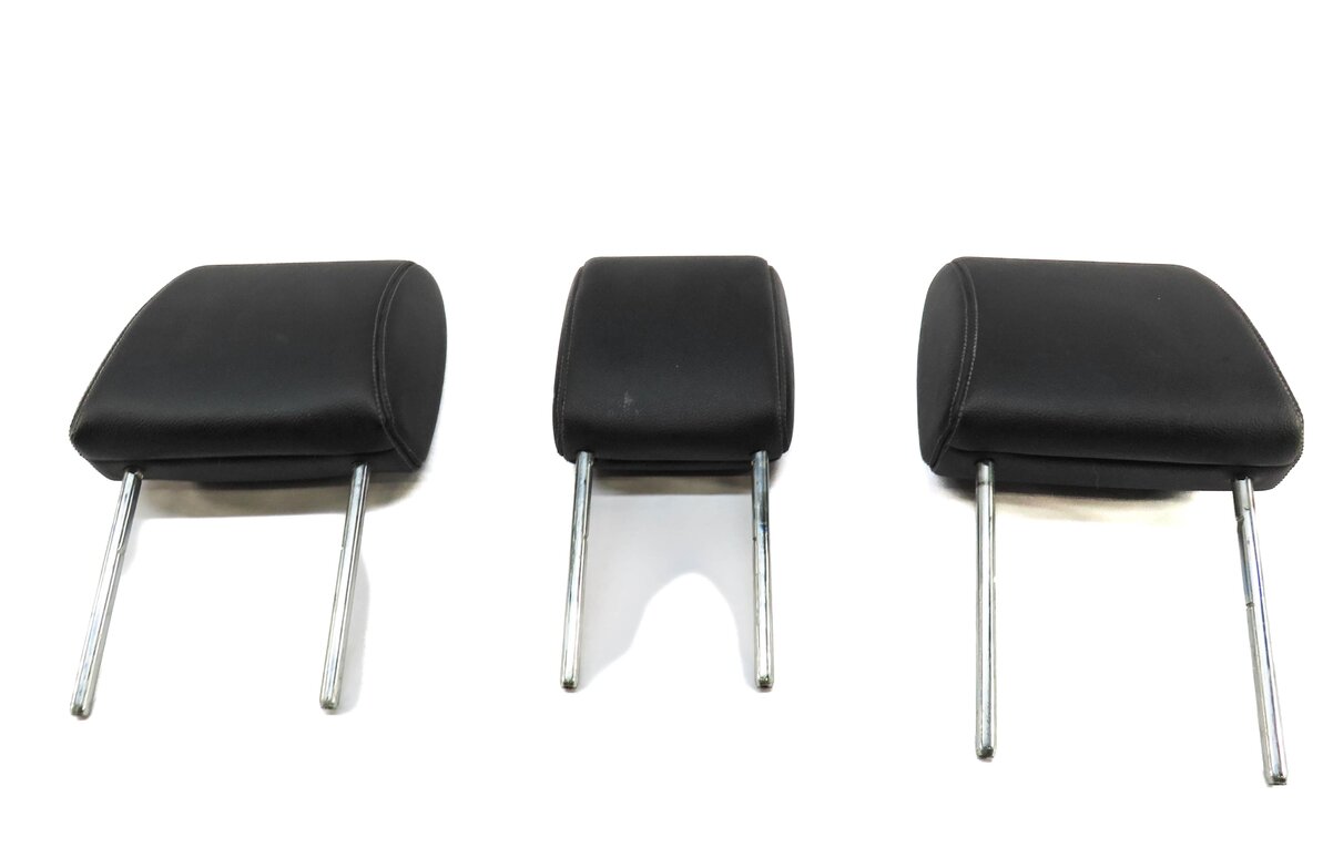 Thumbnail 5: 10-16 LAND ROVER LR4 REAR LEFT RIGHT CENTER 2ND ROW SEAT HEADREST SET 3 (BLACK)