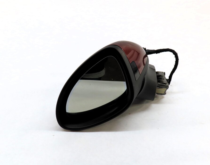 11-14 PORSCHE CAYENNE (958) LEFT P-FOLD AUTODIM BLIND SPOT MIRROR (AUBURN RED)
