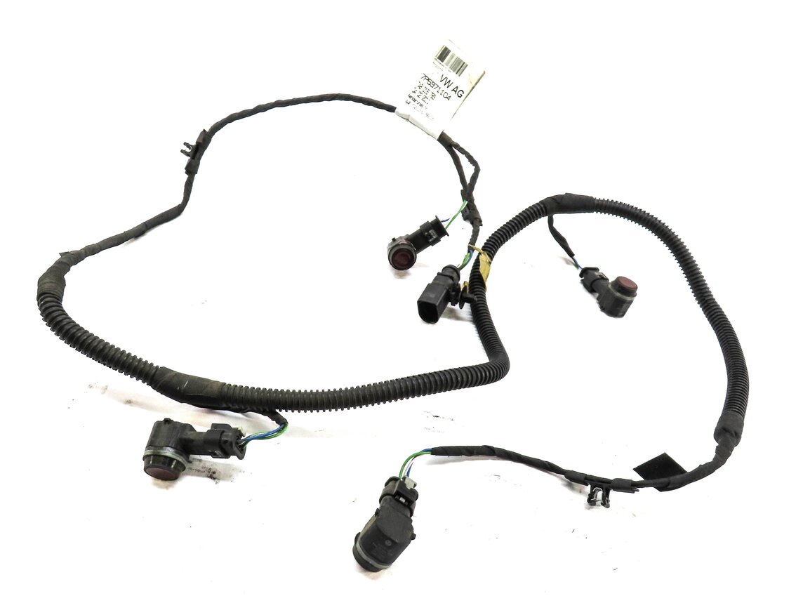 Thumbnail 2: 2013 PORSCHE CAYENNE (958) REAR PDC PARK DISTANCE SENSOR SET w/ HARNESS (RED)