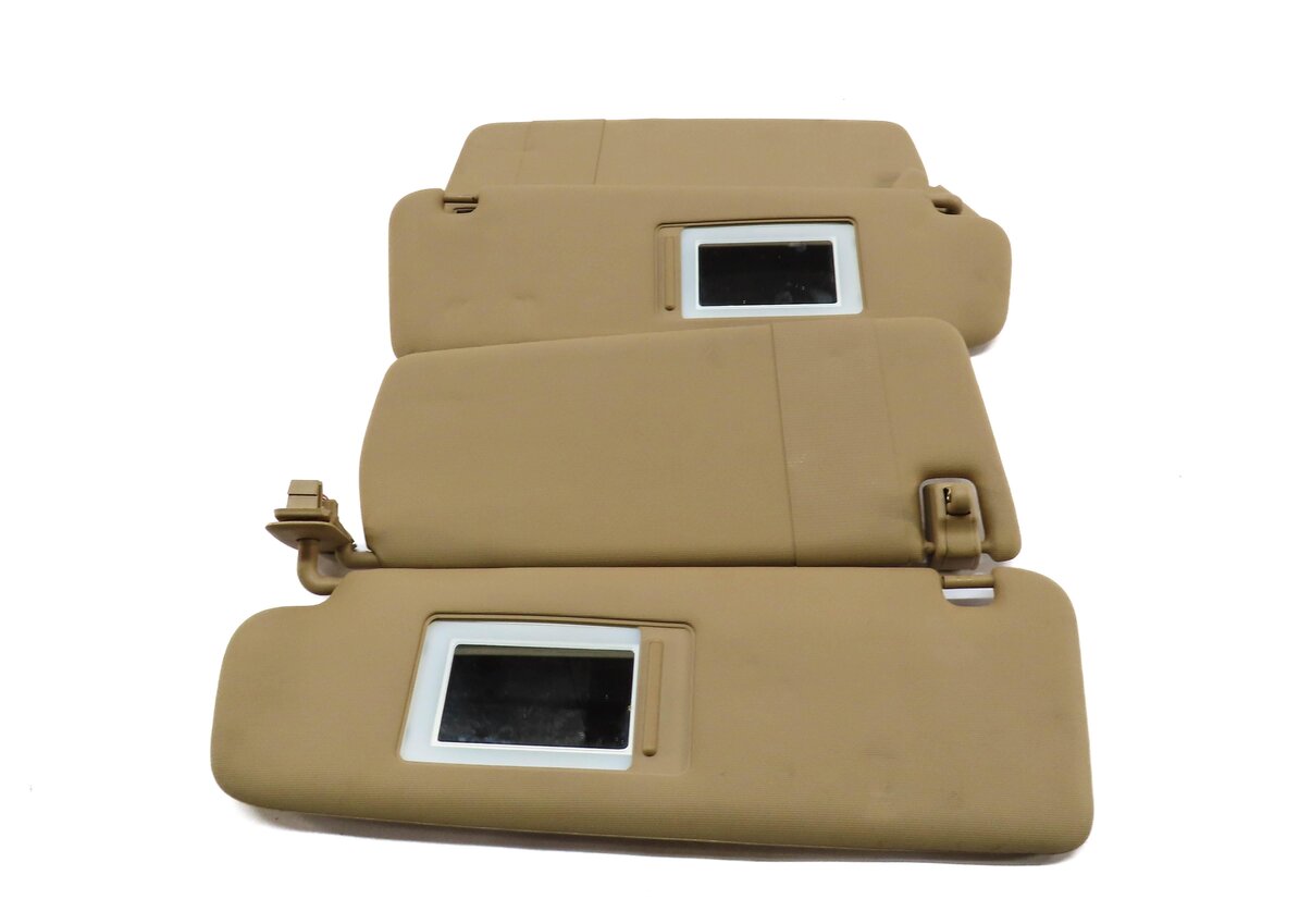 Thumbnail 3: 2011-2014 PORSCHE CAYENNE (958) FRONT LEFT & RIGHT SUNVISOR SHADE SET (BEIGE)