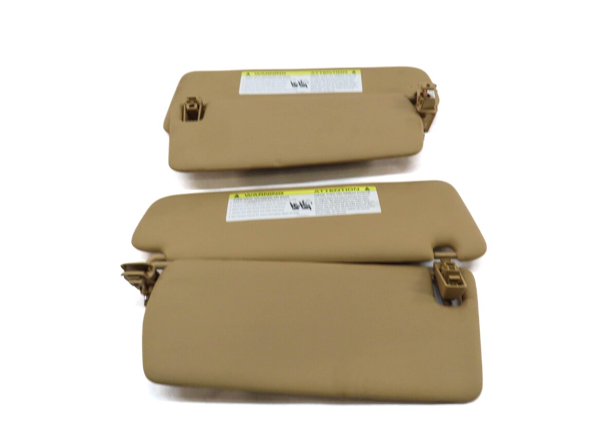Thumbnail 4: 2011-2014 PORSCHE CAYENNE (958) FRONT LEFT & RIGHT SUNVISOR SHADE SET (BEIGE)
