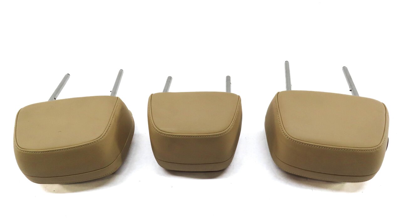Thumbnail 4: 2013 PORSCHE CAYENNE (958) REAR BACK SEAT HEAD REST HEADREST SET-3 (LUXOR BEIGE)