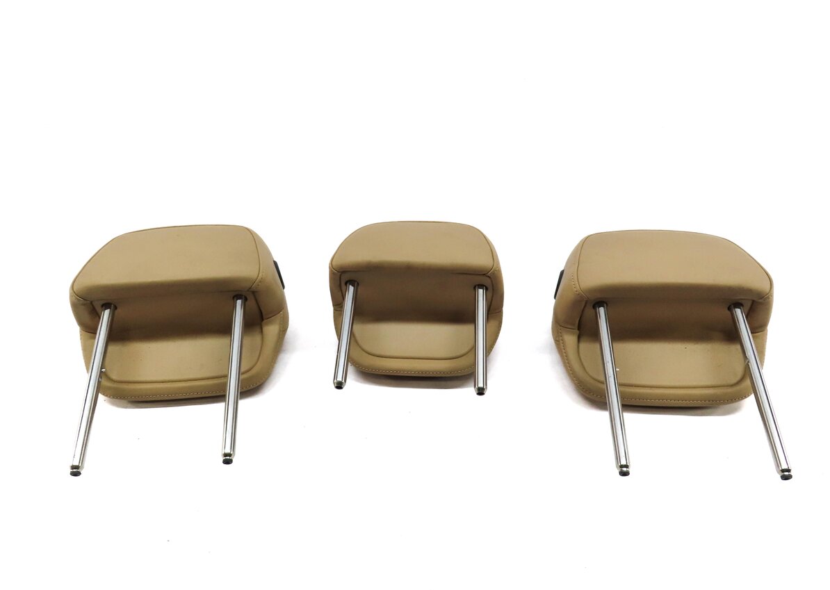 Thumbnail 5: 2013 PORSCHE CAYENNE (958) REAR BACK SEAT HEAD REST HEADREST SET-3 (LUXOR BEIGE)