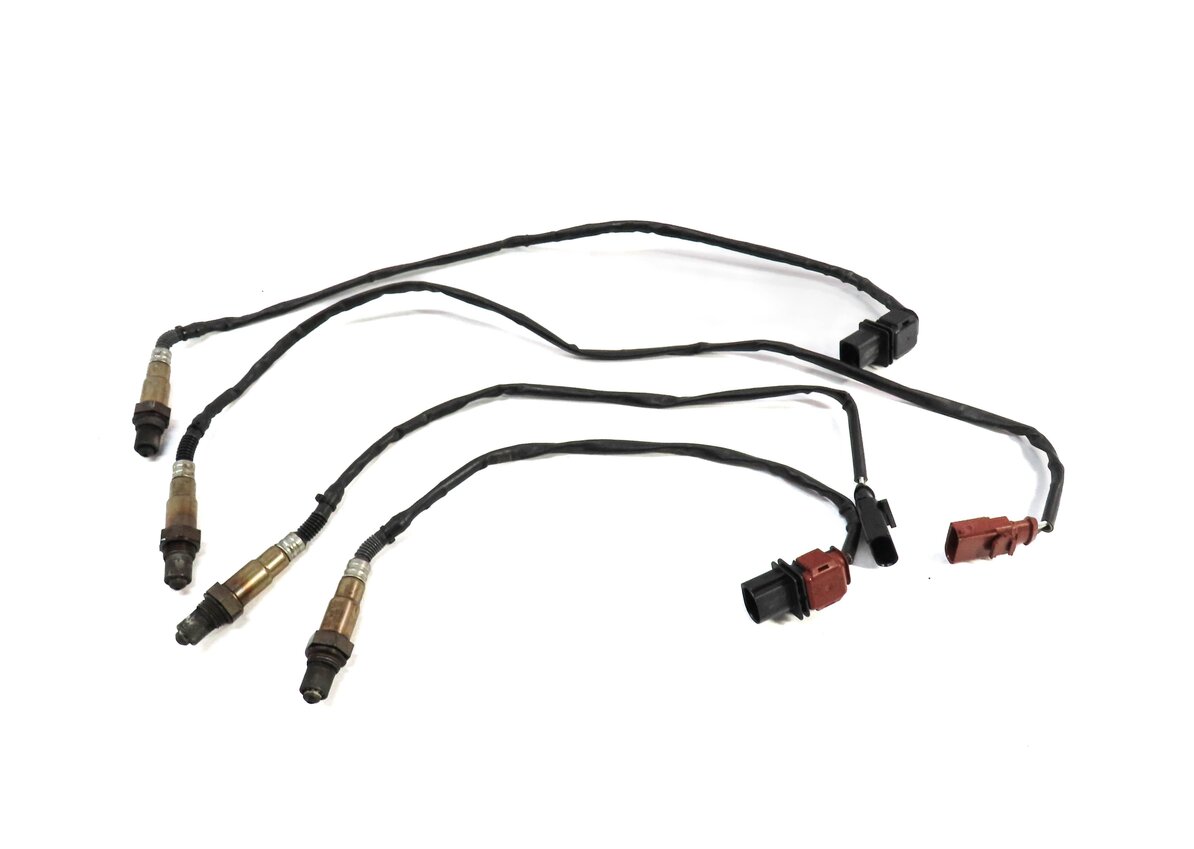 Thumbnail 2: 2013 PORSCHE CAYENNE (958) 3.6L PRE POST CAT O2 OXYGEN LAMBDA PROBE SENSOR SET