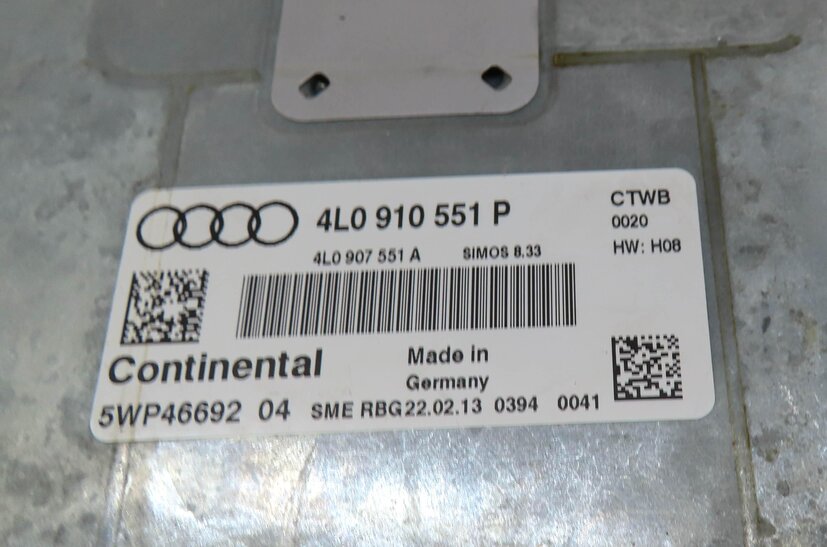 Thumbnail 7: 13-15 AUDI Q7 (4L) 3.0L CTWB SUPERCHARGED ENGINE BCM IMMOBILIZER MODULE KEY SET