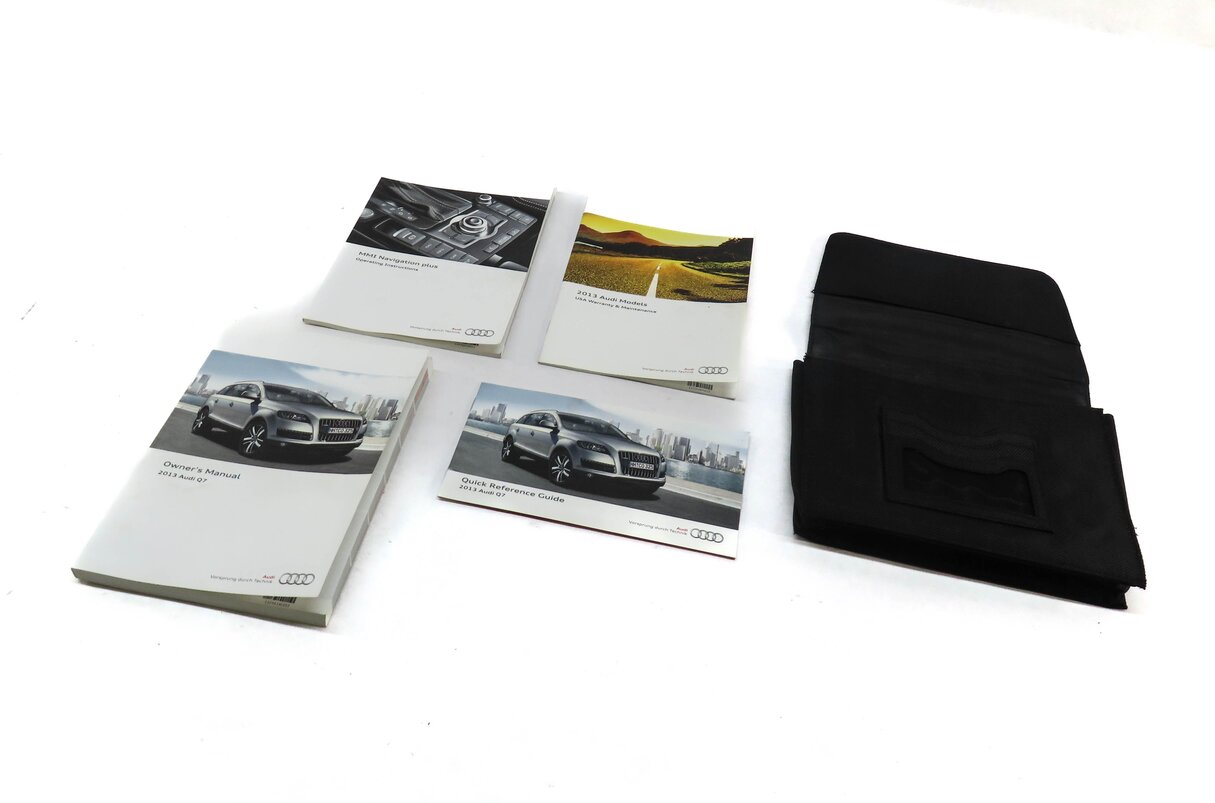 2013 AUDI Q7 (4L) OWNERS MANUAL SET OF 5 w/ CARRYING CASE