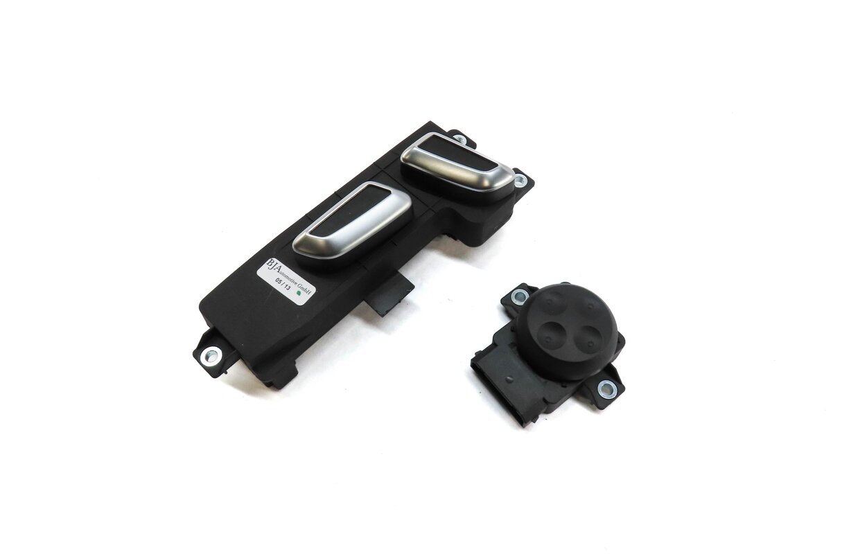 2013 AUDI Q7 4L FRONT RIGHT PASSENGER SEAT ADJUST & LUMBAR SWITCH SET 2 (BLACK)