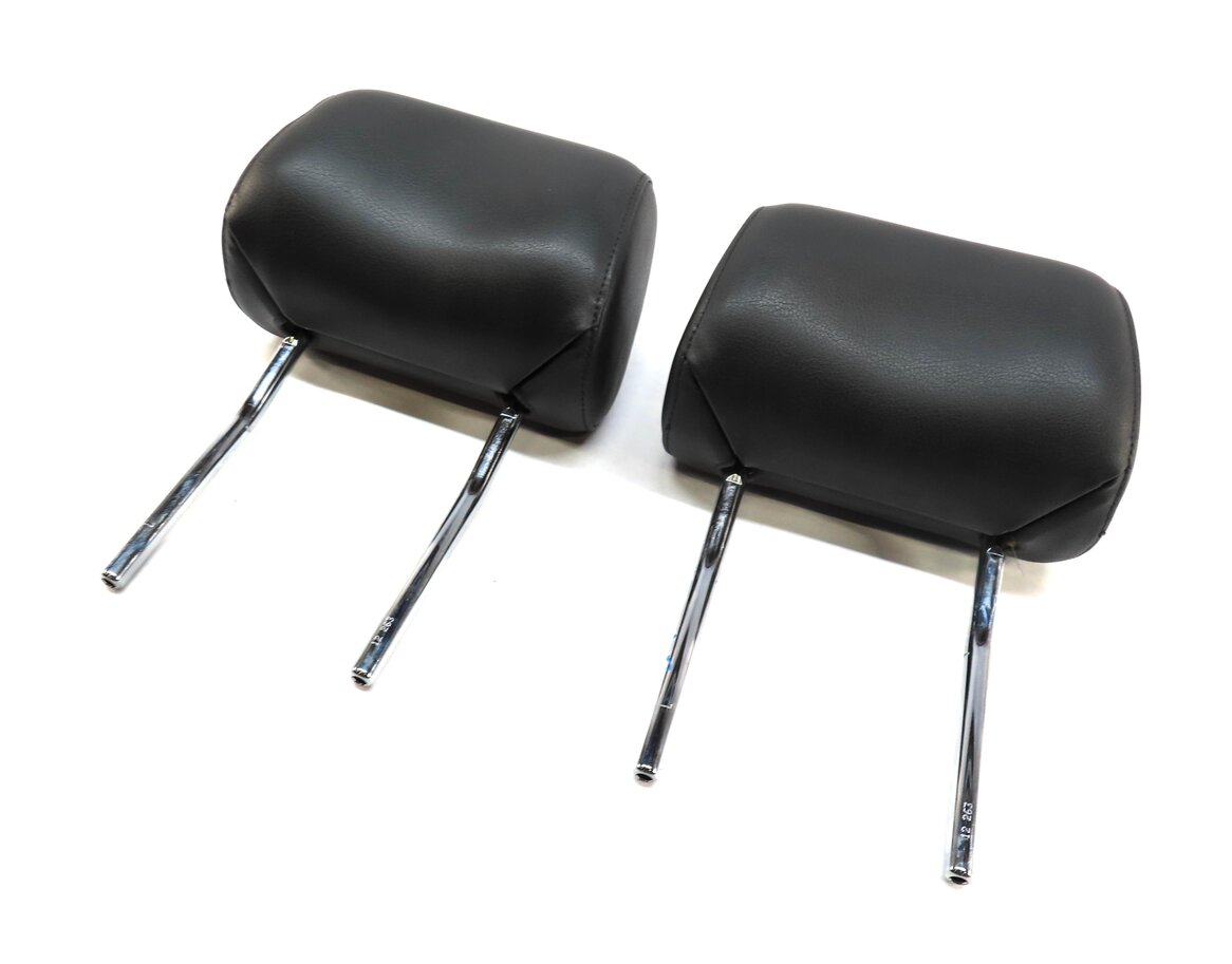 08-13 AUDI A3 A6 Q7 S6 (8P C6 4L) FRONT LEFT & RIGHT SEAT HEADREST SET (BLACK)