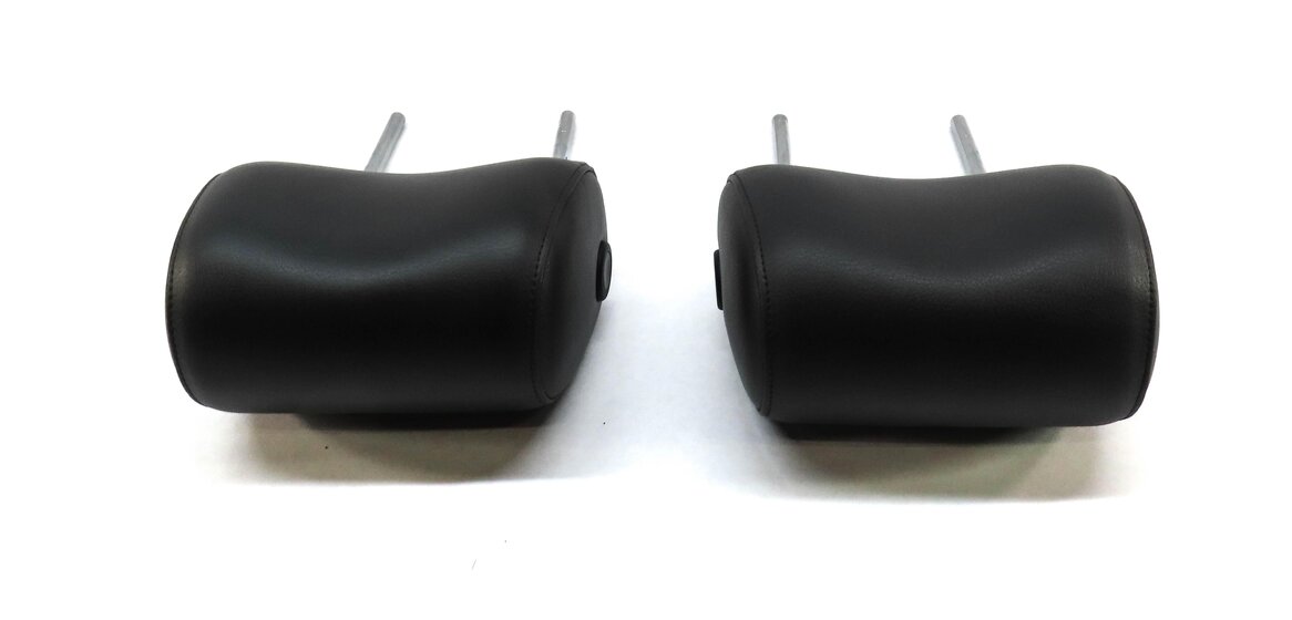 Thumbnail 3: 08-13 AUDI A3 A6 Q7 S6 (8P C6 4L) FRONT LEFT & RIGHT SEAT HEADREST SET (BLACK)