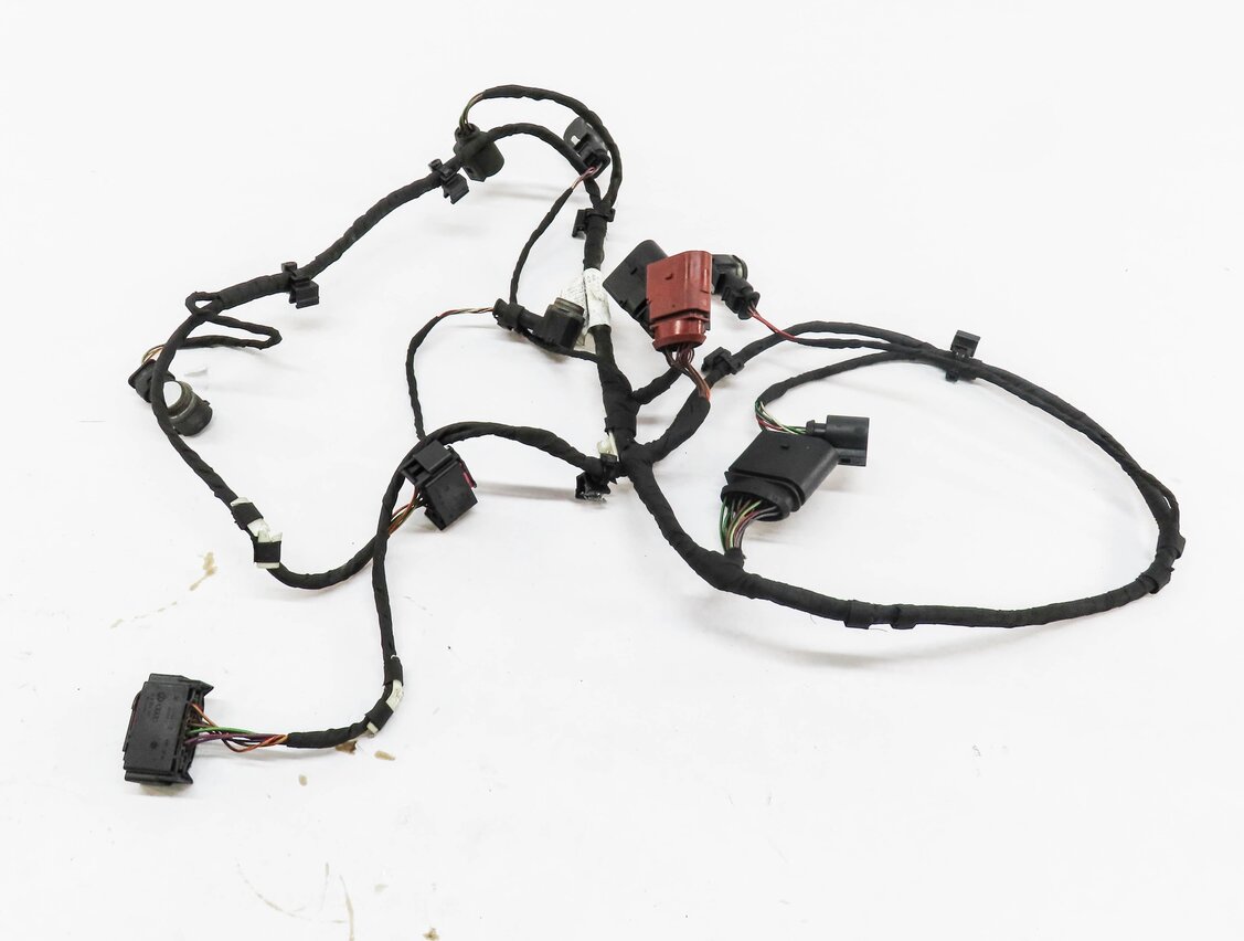 Thumbnail 2: 2013 AUDI Q7 4L REAR PARK DISTANCE ASSIST PDC SENSOR SET OF 4 w/ HARNESS (WHITE)