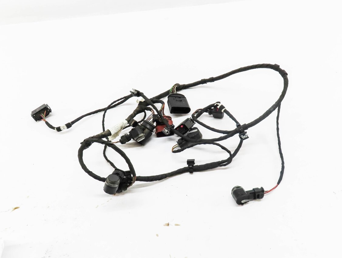Thumbnail 3: 2013 AUDI Q7 4L REAR PARK DISTANCE ASSIST PDC SENSOR SET OF 4 w/ HARNESS (WHITE)
