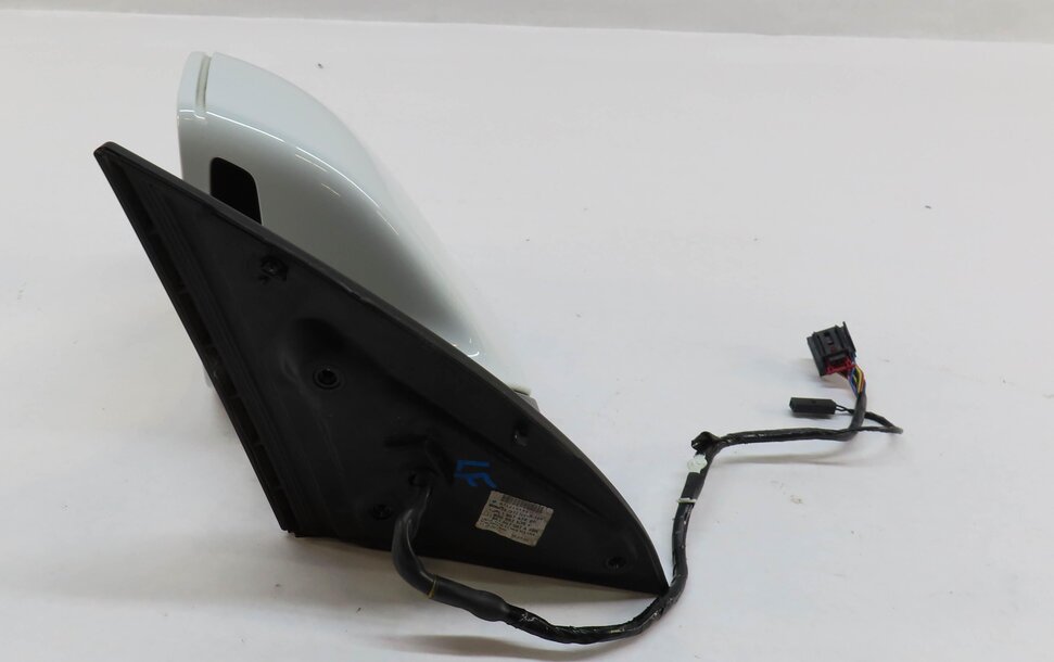 Thumbnail 5: 2013-2015 AUDI Q7 (4L) LEFT DRIVER P-FOLD BLIND SPOT DOOR MIRROR (WHITE)