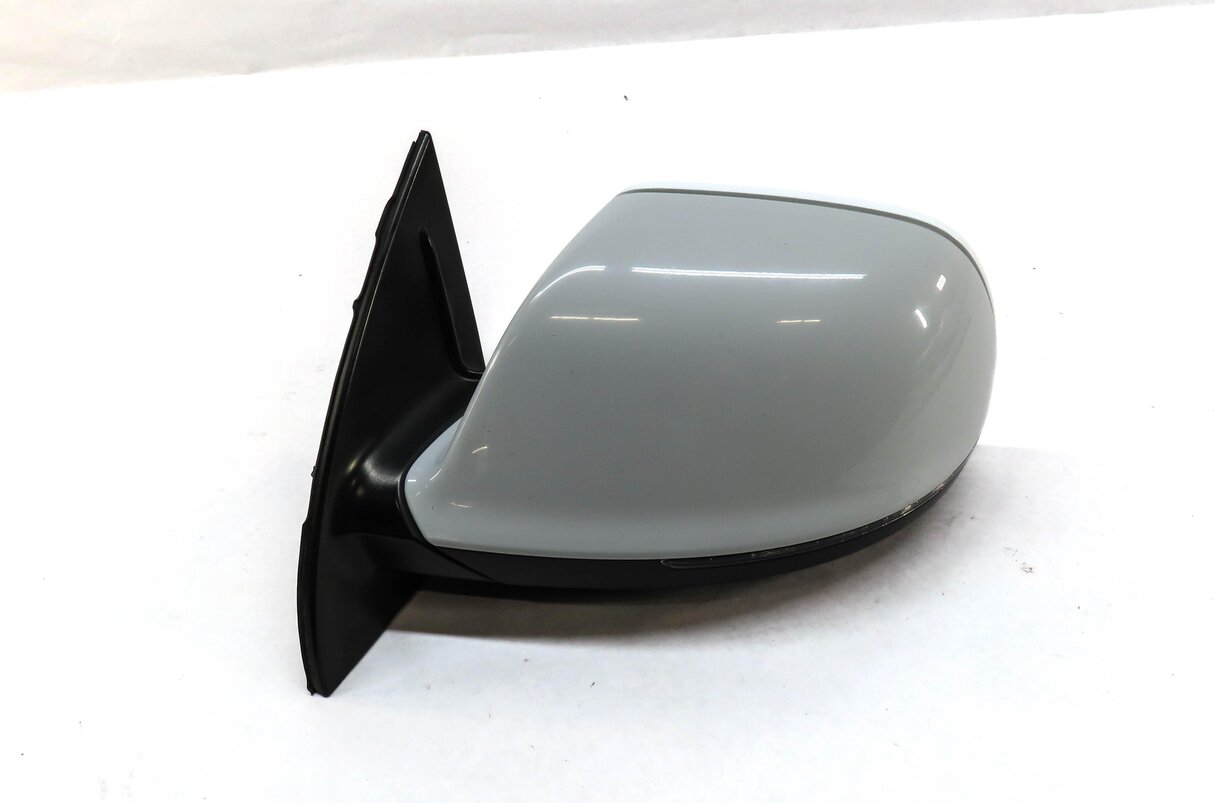 Thumbnail 6: 2013-2015 AUDI Q7 (4L) LEFT DRIVER P-FOLD BLIND SPOT DOOR MIRROR (WHITE)