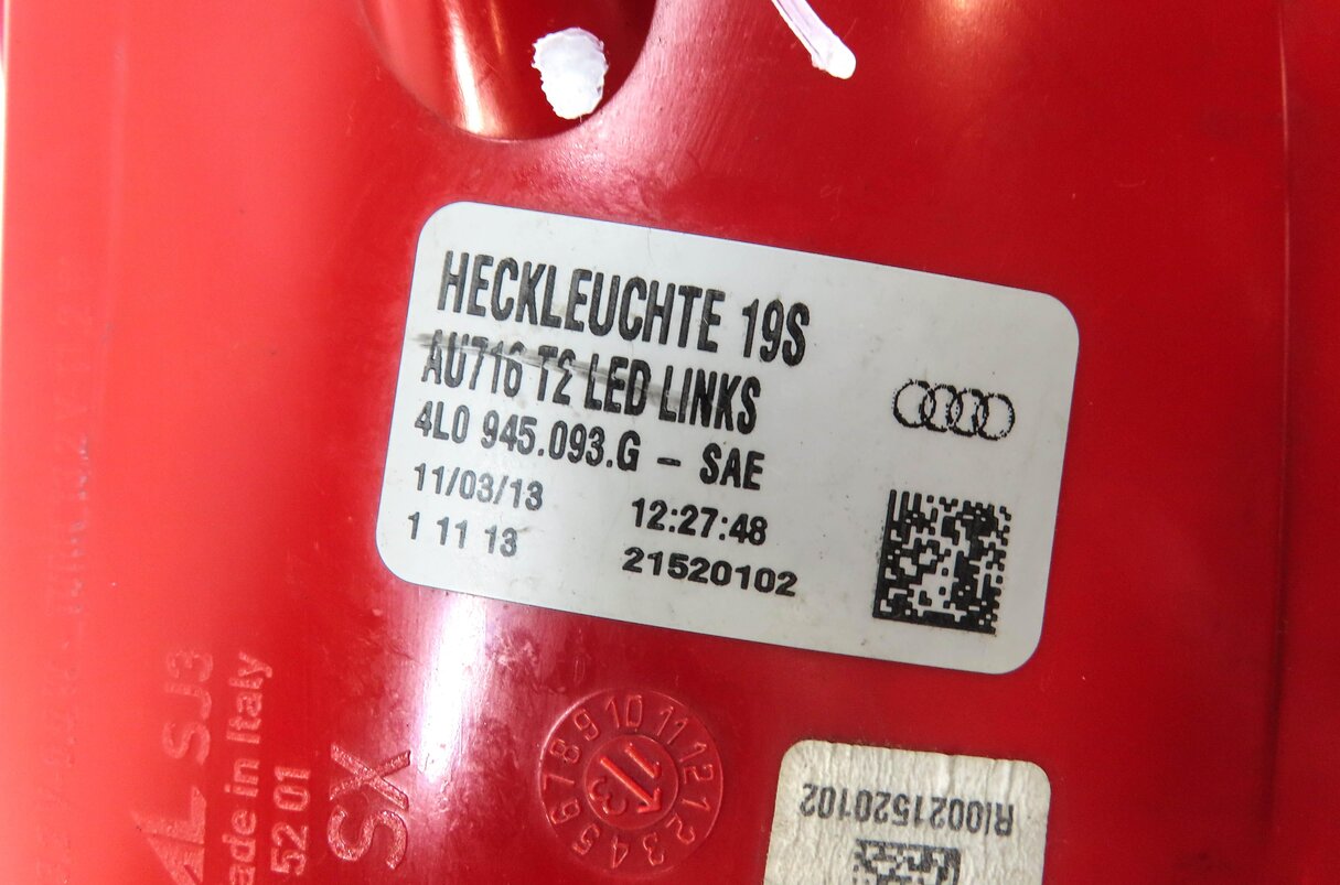 Thumbnail 6: 2010-2015 AUDI Q7 (4L) LEFT DRIVER REAR TAILLIGHT BRAKE LIGHT LAMP (LED)