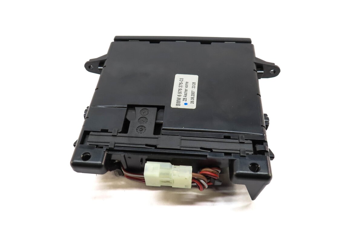 Thumbnail 3: 2008 BMW 535i (E60) FRONT CENTER CONSOLE ASH TRAY BIN w/ 12v SOCKET w/ WOOD TRIM