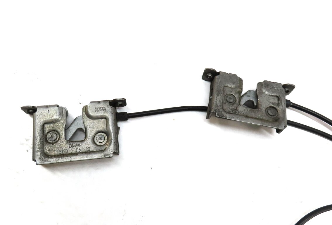 Thumbnail 4: 2008 BMW 535i (E60) HOOD LEFT & RIGHT LOWER LATCH SET OF 2 w/ CABLE 7115223