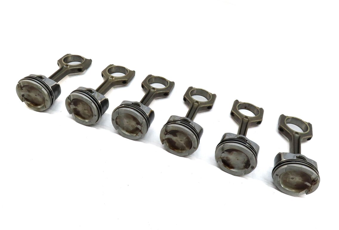 07-10 BMW 135i 335i 535i X6 Z4 E87 E60 E71 E89 3.0L N54 TURBO PISTON & ROD SET 6