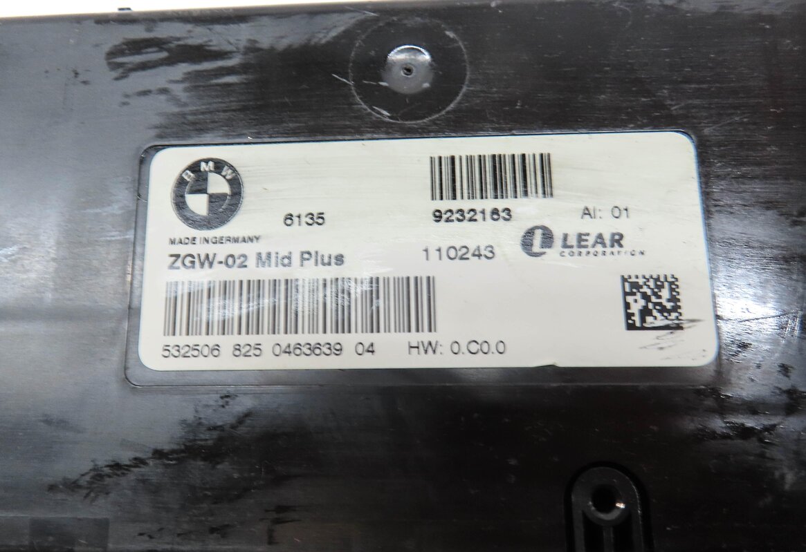 Thumbnail 4: 2011-2018 BMW X3 X4 (F25 F26) CENTRAL GATEWAY CONTROL MODULE COMPUTER