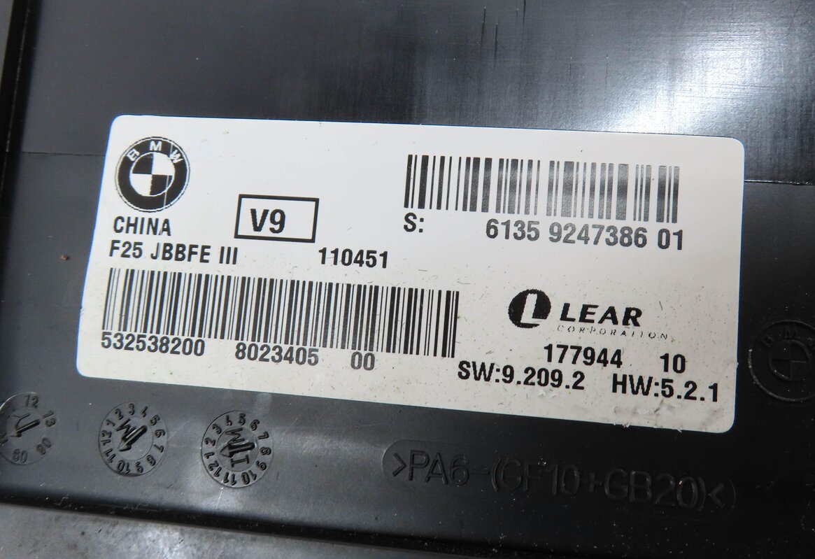 Thumbnail 4: 2011-2014 BMW X3 (F25) MAIN PRIMARY BODY CONTROL MODULE COMPUTER