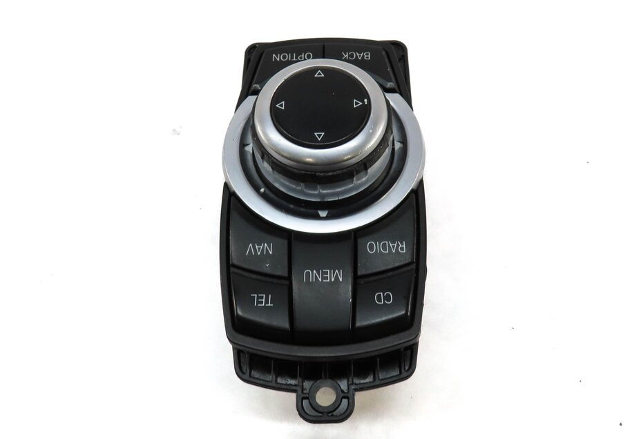 Thumbnail 3: 2011 BMW X3 F25 iDRIVE NAVIGATION INFO DISPLAY CONTROL KNOB 10 PIN -BLACK SILVER