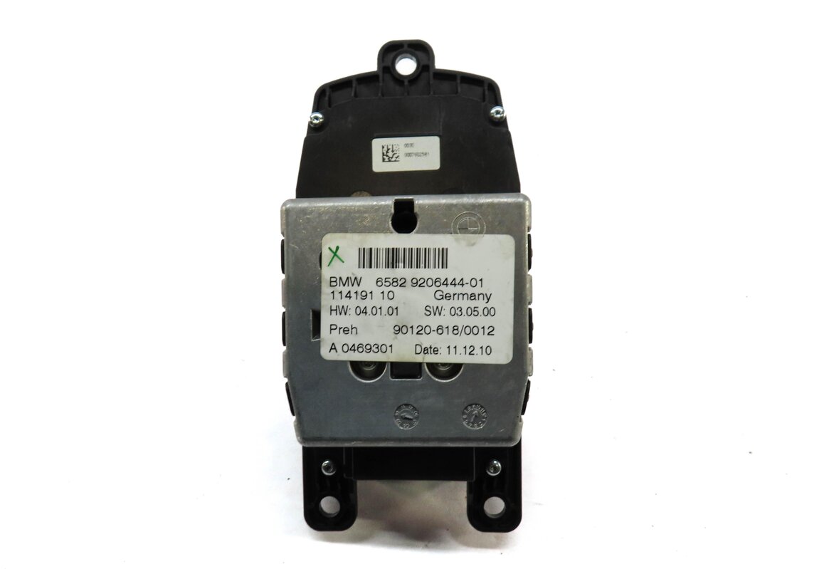 Thumbnail 4: 2011 BMW X3 F25 iDRIVE NAVIGATION INFO DISPLAY CONTROL KNOB 10 PIN -BLACK SILVER