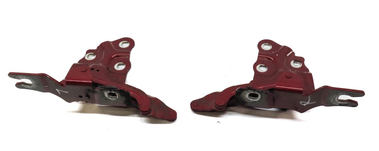 Thumbnail 3: 11-18 BMW X3 X4 (F25 F26) FRONT LEFT & RIGHT HOOD HINGE SET-2 (VERMILION RED)